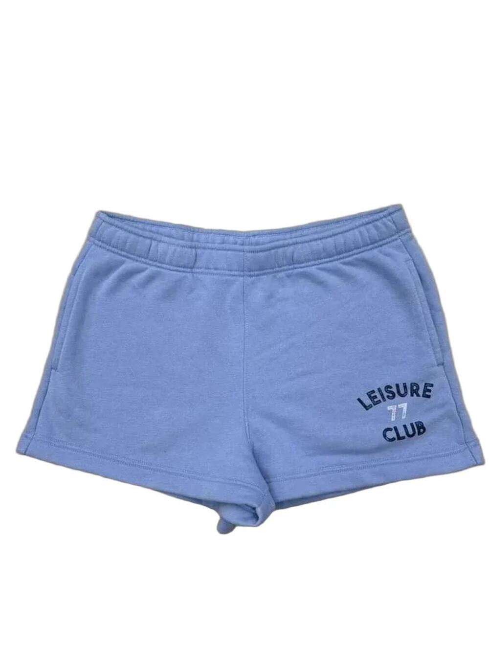 American Eagle Leisure Club 77 Fleece Sweat Shorts Light Blue